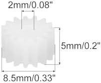 MECCANIXITY 20Pcs Plastic Gears 15 Teeth Plastic Shaft Gears Model 152AA Reduction Gear for RC Car Model DIY Robot,White Module 0.5 - Image 2