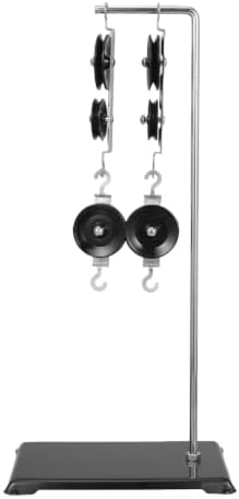 ULTECHNOVO Pulley Block System Physics Experiment Kit with Stable Base 13.38 inch Block and Tackle Pulley System for School Science Projects Lab Mechanics Learning 2 Single Pulleys 2 Double Pulleys by ULTECHNOVO