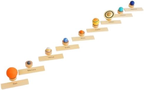 ancona Solar System, English/Simplified Chinese with Pinyin Bilingual, Montessori Geography Memory Matching Game Box Set for Preschool with 9 Planet Figurines & Matching Puzzle Cards - Image 5