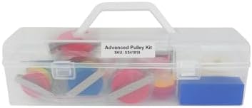 Sci-Supply Advanced Pulley Kit, Physics Demonstration Set, STEM Education, 12 Pulley Types with String and Weights, Color-Coded, Storage Case Included - Image 2