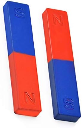 Cuteam Bar Magnet, 2Pcs/Set Physics Experiment Pole Teaching Tool Red Blue Painted N/S Bar Magnet - Image 3