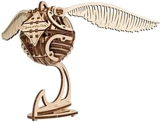 UGEARS Harry Potter Golden Snitch - 3D Wooden Puzzles for Adults, Model Kits for Adults - DIY Model Kit Mechanical Build, Brain Teaser, Hobby Kit, Gifts for Engineers Golden Snitch Collectible by UGEARS-ModelingJoy