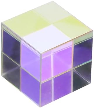PATIKIL 1Pcs Cube Prism 30mm K9 Crystal Dispersion Prism AB Color by PATIKIL
