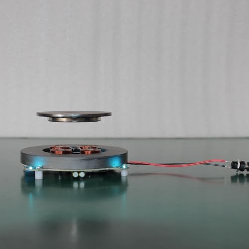Magnetic Levitation Kit, Magnetic Levitation Display Stand, Floating Module with LED Lamp, Floating Rotating LED Tech Desk Ornament for Office, Studio, Home - Max Load Capacity 500g (1kg) - Image 3