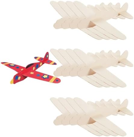Fun Express DIY Unfinished Wood Airplane Kits Set of 12 by FunExpress