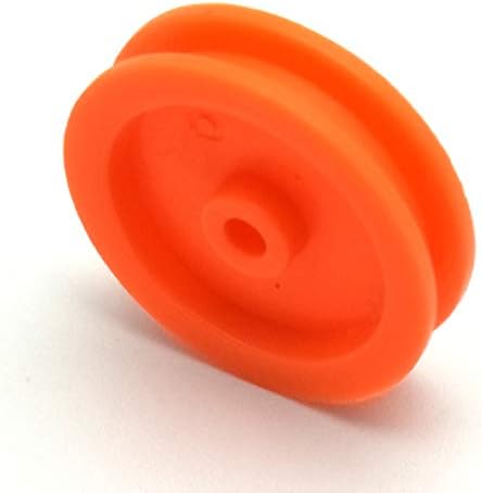 EUDAX 100 Pcs 2mm Hole Orange Plastic Belt Pulley for DIY RC Toy Car Airplane - Image 3