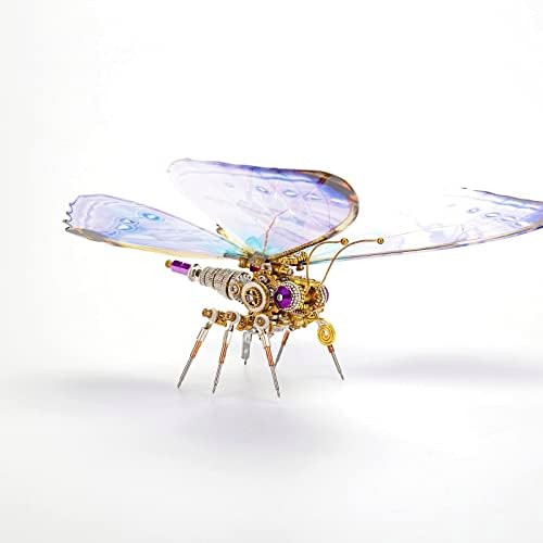 3D Metal Puzzle Steampunk Butterfly Model, DI YAssembly Mechanical Metal Morpho Sulkowskyi Model DIY Kits Gifts for Teens and Adults (150PCS+) - Image 4