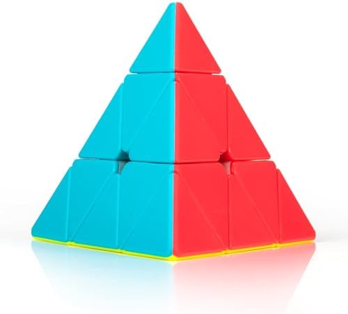 Stickerless Pyraminx Speed Cube with Stand & Guide for Kids & Adults by Unknown