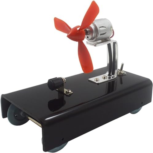 Action-Reaction Force Wind-Powered Cart - Reaction Propeller Air Propulsion Physics Experiment Kit for Science Labs by Unknown