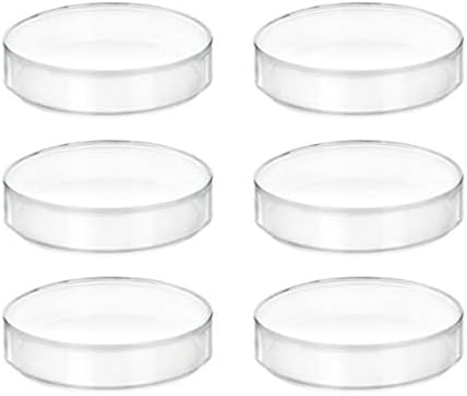 EISCO 6PK Plastic Petri Dishes with Lids - 2" Diameter, 0.5" Depth - Molded in Polypropylene - Reusable - Translucent by EiscoLabs