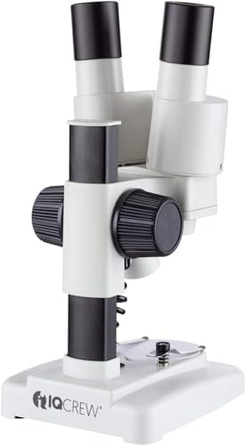AmScope SE102Z-KT1 50X Binocular Stereo Microscope with Dual LED Light Kit by IQCREW+by+AmScope
