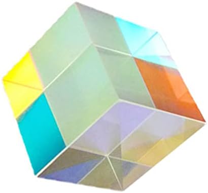 Generic Anhthushop Coloul Combiner Splitter Cross Dichroic Cube RGB Prism Optical Glass Triangular Prism for Teaching Light Spectrum Physics 20mm by Unknown