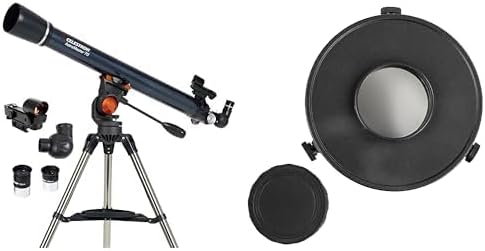 Celestron – Eclipse-Ready Telescope Kit – AstroMaster 70AZ Telescope – Includes ISO-Compliant EclipSmart Solar Telescope Filter – Observe Solar Eclipses and Sunspots During Day, Space at Night by Unknown