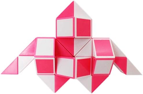 Mipartebo Magic Snake Cube Twist Puzzle 48 Wedges Large Size Pink by Mipartebo
