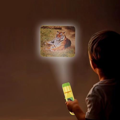 Georgie Porgy Children Projector Toys Educational Science Set Wall Ceiling Tent Torch Flashlight for Kids Gifts for Boys Girls (Wild Animal) - Image 2
