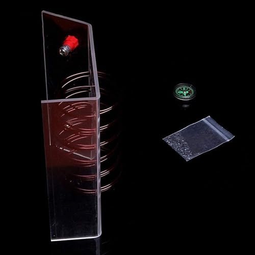 Current-Carrying Solenoid Experiment Kit - Demonstrates Right-Hand Rule for Current & Magnetic Field, Physics Electrical Lab Equipment with Insulated Copper Coil - Image 4