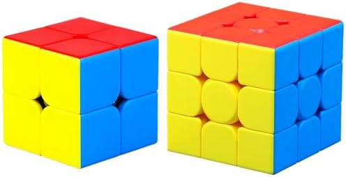 CFMOUR Speed Cube 2x2 3x3 Set, Stickerless Magic Pack Bundle, Puzzle Toys by EnjoyaGreenLife