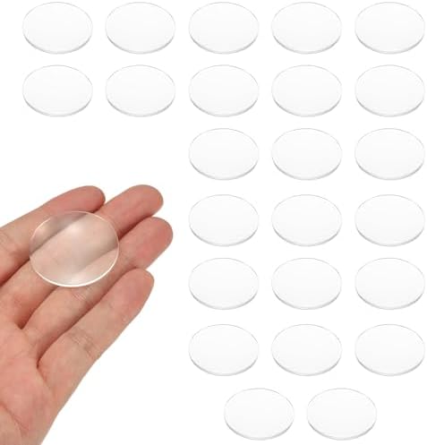 PATIKIL 24 Pack Biconvex Lens, 33.5mm Dia. 75mm Focal Length Optical Lenses Magnifier Paperweight Acrylic Double Convex for DIY Office Desk Home Science Experiment Telescope by PATIKIL