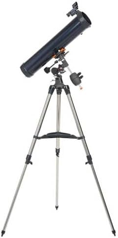 Celestron 31035 AstroMaster 76EQ Newtonian Reflector Telescope - Includes Two Eyepieces, Height-Adjustable Tripod and Deluxe Accessory Tray, Dark Blue - Image 2