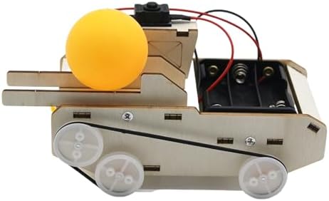 Classroom Science Toy Tracked Vehicle Assembly with Circuit Layout Track Bands Wheel for Group Demonstration Wooden Car Project Science Toy Vehicle Model Track Wheel Assembly Classroom Activity Maker - Image 7