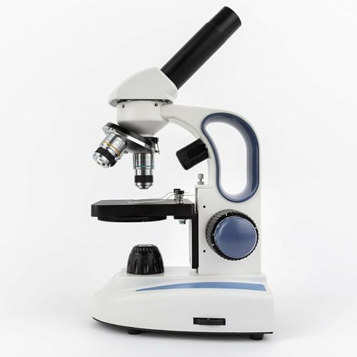 AmScope M158C-2L-E Digital Cordless Compound Monocular Microscope, WF10x and WF25x Eyepieces, 40x-1000x Magnification, Upper and Lower LED Illumination with Rheostat, Brightfield, and More - Image 3