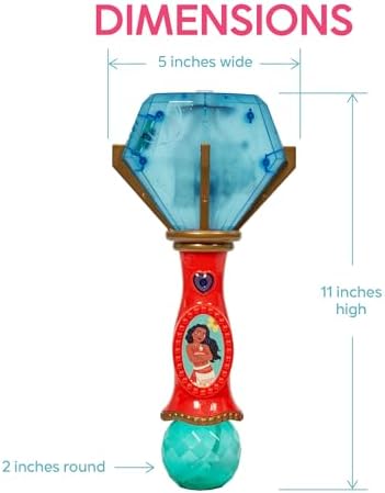 Little Kids Disney Princess Moana Light and Sound Musical Bubble Wand, Includes Bubble Solution - Image 4