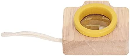 Bee Eye Effect Prism Lens Toy, Camera Style, Oak Wood, Yellow, 2x1.9x1 Inch, Portable - Image 7