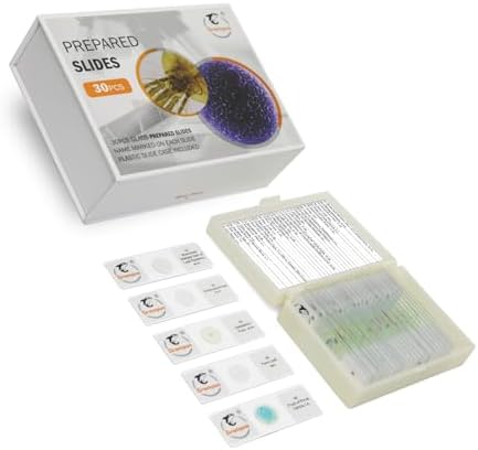 30 Prepared Microscope Slides with Specimens for Kids Students - Plants, for Biological Science Lab, Children's Science Education, Homeschooling Use by Unknown