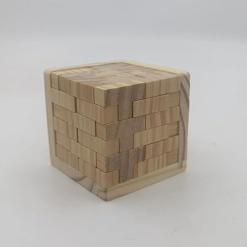 Wooden Brain Teaser Puzzles Box Brain Teasers Wooden Puzzle T-Shaped Geometric Intellectual Jigsaw Logic Cube Puzzles Mind Games for Kids and Adults - Image 5