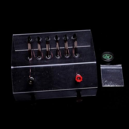 Current-Carrying Solenoid Experiment Kit - Demonstrates Right-Hand Rule for Current & Magnetic Field, Physics Electrical Lab Equipment with Insulated Copper Coil - Image 2