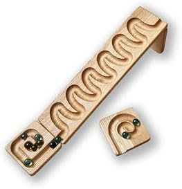 Wooden Marble Run Track Race Wooden Maze Board Ball Run Montessori Educational Toy Gift for Kids Winding Wave Roller Track(Set of 3) by Handmade