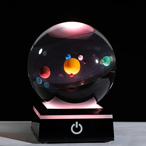 Qianwei 3D Solar System Model Crystal Ball Astronomy Gifts Men Space Decor by QianweiCrystal