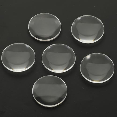 iplusmile 60Pcs Transparent Convex Lens Set 0.98 in Double-Sided Biconvex Optical Lenses for Physics Teaching Classroom Experiments Science Education Supplies by iplusmile