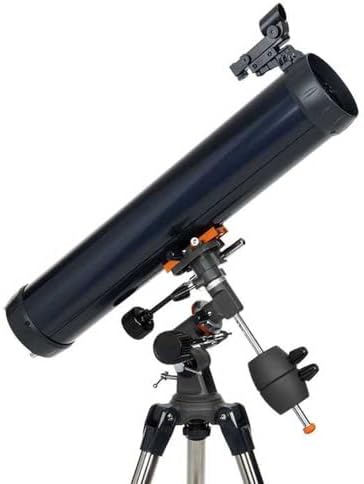 Celestron 31035 AstroMaster 76EQ Newtonian Reflector Telescope - Includes Two Eyepieces, Height-Adjustable Tripod and Deluxe Accessory Tray, Dark Blue - Image 6