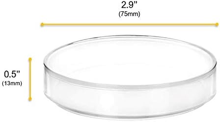 EISCO 6PK Plastic Petri Dishes with Lids - 2.9" Diameter, 0.5" Depth - Molded in Polypropylene - Reusable - Translucent - Image 2