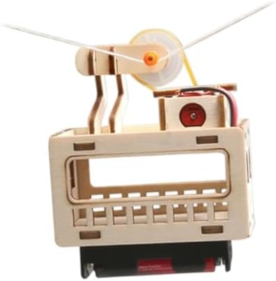 DIY Wooden Sightseeing Cable Car Model Kit, Gear Drive Science Toy, 4.72×4.33 in for Kids and Beginners - Image 6