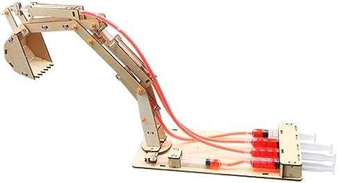 Hydraulic Shovel Model Educational Toy Rod for Kids Wooden DIY Toy for School Class Use - Image 3