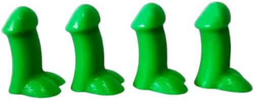 4 PCS Prank Tire Valve Stem Caps, Black Prank Valve Stem Caps Cover Green by Thebestautoparts