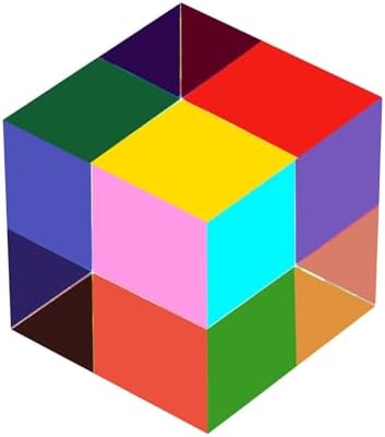 CMY Color Cube, 40mm Acrylic Prism, Educational Toys for Kids by ECBANLI