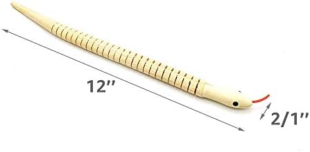 8-Piece Unfinished Wooden Snake Models, 12 in Flexible DIY Painting Crafts - Image 3