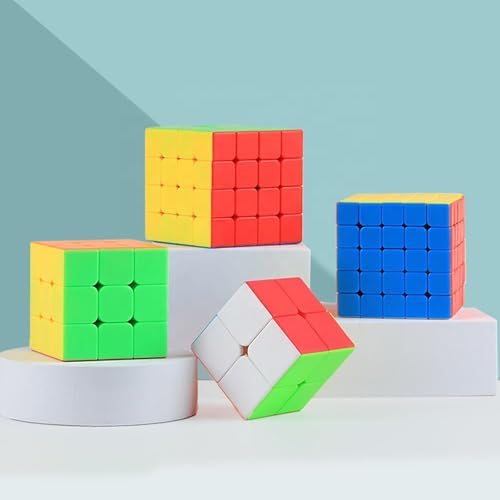 Speed Cube Set, Meilong 2x2 3x3 4x4 5x5 Stickerless Speed Cubes Bundle with Gift Box (2-5 Speed Cube Set) - Image 2