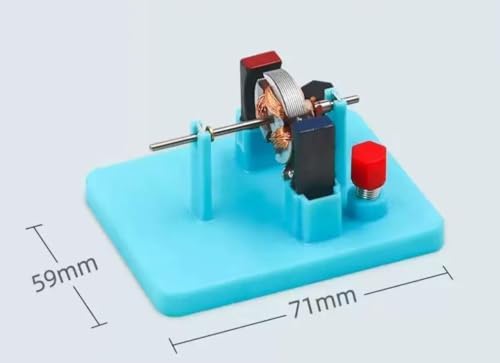 1Pc Blue DIY DC Simple Electrical Motor Assemble KIT,Small in Size and Light in Weight,STEM Science Lab Educational Physics Learning Experiment Ornaments for Electrical Motor,Learning and Education - Image 2