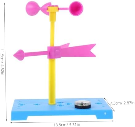 BESPORTBLE 2 Sets Educational Hand Made Anemometer DIY Wind Measurement Tool for Fun Science Experiment Kit to Enhance Imagination and Practical Skills Random Color - Image 2