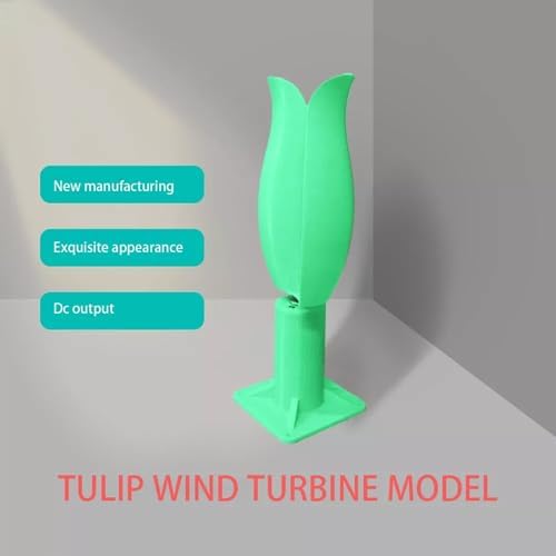 Permanent Magnet Brushless Wind Turbine Model 20W Tulip Type Vertical Wind Power Generation 1~12V Low Noise Home/Outdoor Easy Installation(1pc(green)) - Image 5