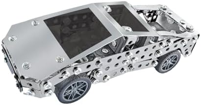 Metal Model Car Kit for Adults - DIY Stainless Steel Puzzle - 3D Mechanical Engineering Toy, Inspired Collectible, Stem Building Set for Kids, Teens & Men by Unknown