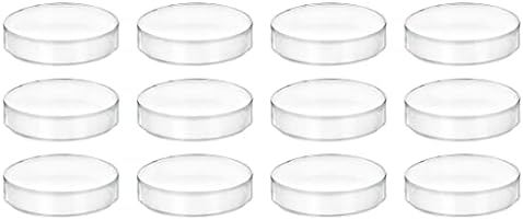 12PK Plastic Petri Dishes with Lids - 2" Diameter, 0.5" Depth - Molded in Polypropylene - Reusable, Autoclavable - Translucent - Eisco Labs by EiscoLabs