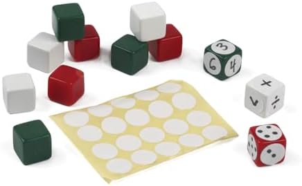 EAI Education Blank Dice and Labels: Assorted Colors - Set of 12 by EAIEducation