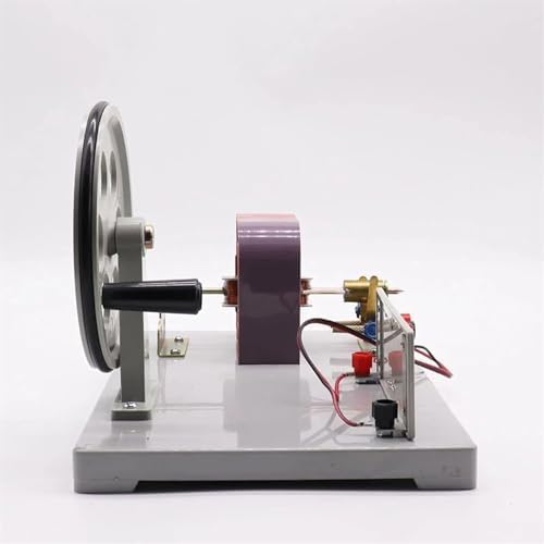 Permanent Magnet, Rotatable Armature Generator Hand-Operated Generator to Explore Experimental Electromagnetic Equipment Manual Electricity Generator AC-DC Model Faraday Generator - Image 4