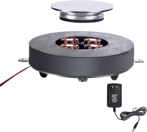 Magnetic Levitation Kit, Magnetic Levitation Display Stand, Floating Module with LED Lamp, Floating Rotating LED Tech Desk Ornament for Office, Studio, Home - Max Load Capacity 500g (1kg) by Unknown