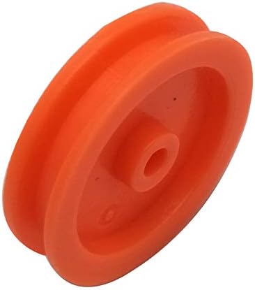 EUDAX 100 Pcs 2mm Hole Orange Plastic Belt Pulley for DIY RC Toy Car Airplane by EUDAX